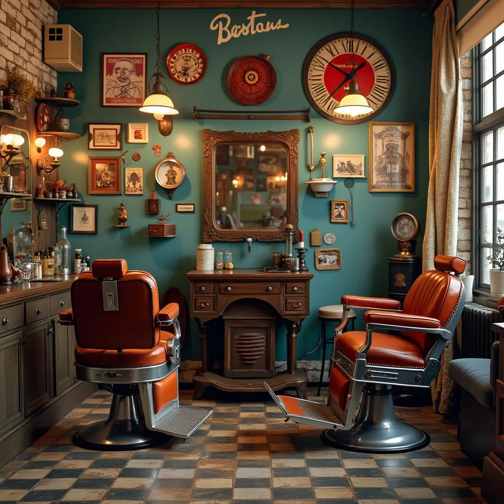 Interior de nuestra barbería vintage
